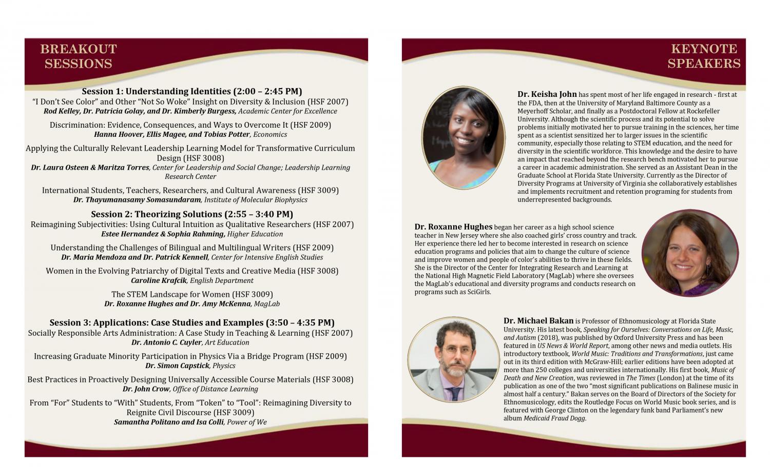 Program for Inaugural Fall Symposium page 2